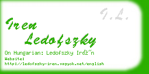 iren ledofszky business card